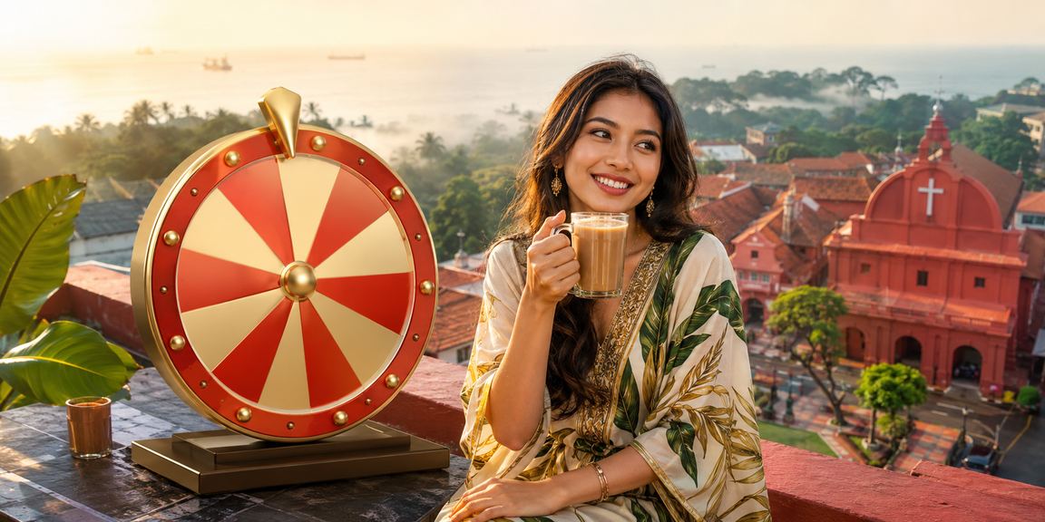 Roulette gaya melayu dengan roda berputar di kasino maya